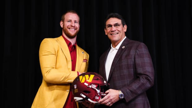 Carson Wentz and Ron Rivera